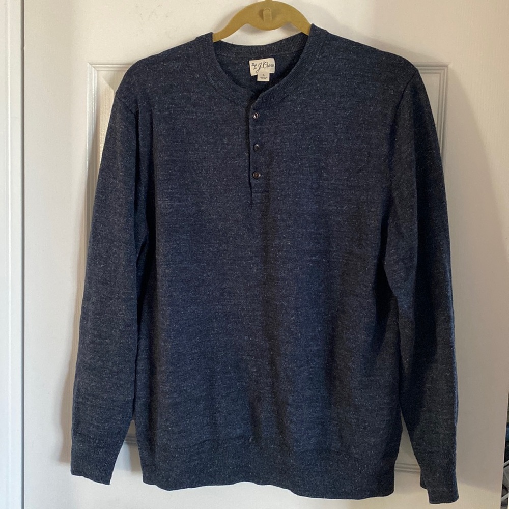 J crew cotton Henley sweater